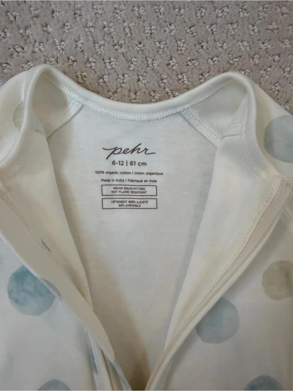 Pehr Zippered Footie Luna Dusk Baby Sleeper
